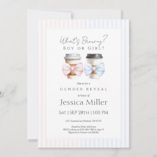 What’s Brewing Coffee Gender Reveal Invitation