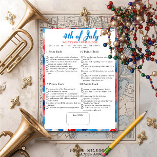 What’s in Your Phone? 4th of July Game Beads card