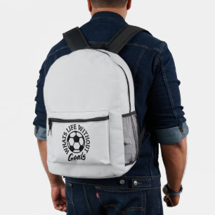 What’s Life Without Goals – Motivational Minimalis Printed Backpack