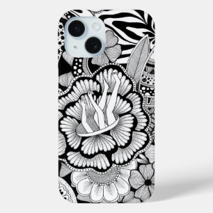 What’s Next? – Black and White Surreal Hand-Drawn iPhone 15 Case