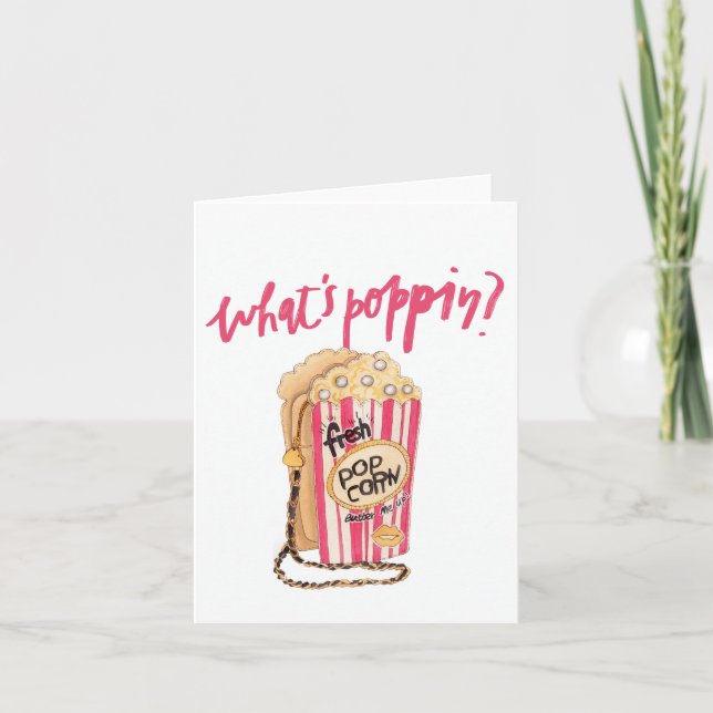 What’s Poppin’ Popcorn Invitation (Front)