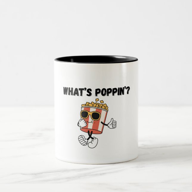 What’s Poppin’ Popcorn Two-Tone Coffee Mug (Center)