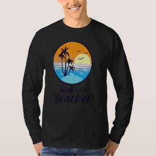 What´s Up Beaches Palm Tree Sunglasses Sea Cool Pu T-Shirt
