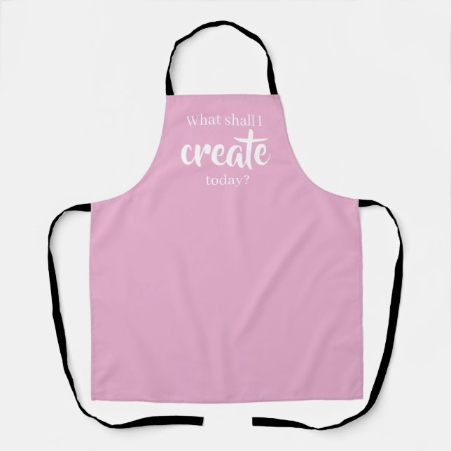 What Shall I Create Today? Lotus Pink Apron (Front)