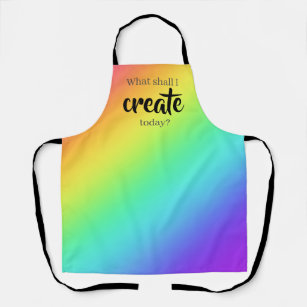 What Shall I Create Today? Rainbow Gradient Apron