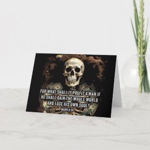 What shall it profit a man Mark 8 verse 36 Bible  Card