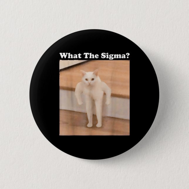 What Sigma Meme Cat Meme Internet Memes Funny Meme 6 Cm Round Badge (Front)