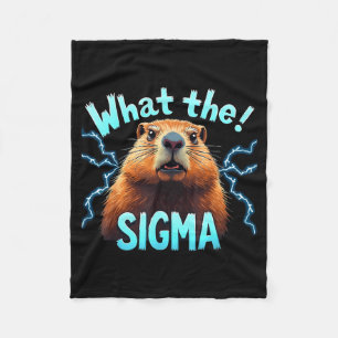 What Sigma Meme Vintage Woodchuck For Ground-hog L Fleece Blanket