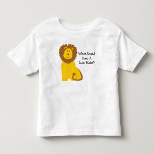 What Sound Does A Lion Make Cartoon Jungle Animal Toddler T-Shirt
