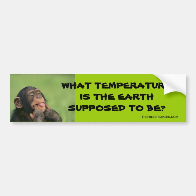 What temperature is the Earth supposed to be? Bumper Sticker (Front)