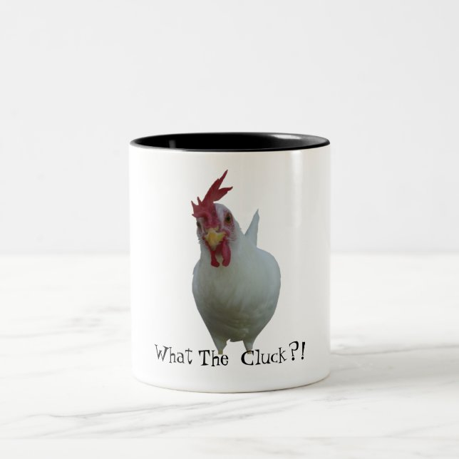 What The Cluck?! Two-Tone Coffee Mug (Center)