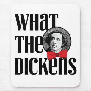 What the Dickens (Red Bow) Mouse Pad