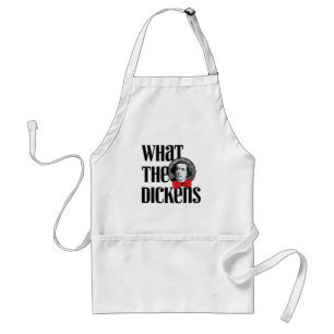 What the Dickens (Red Bow) Standard Apron