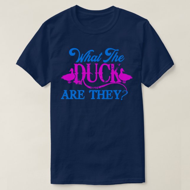 What The Duck Are They Twins Gender Reveal 123 T-Shirt (Design Front)