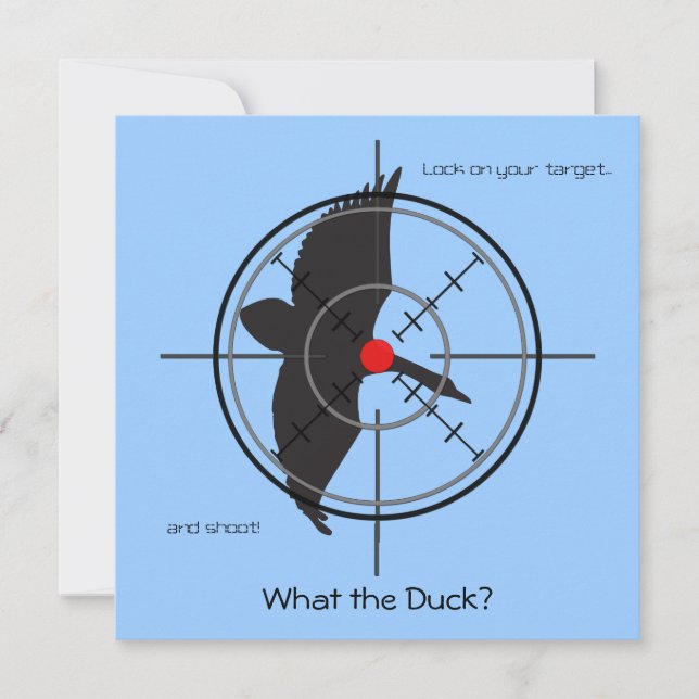 What the duck? Birthday party invite (Front)