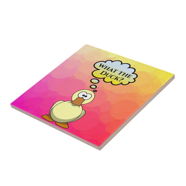 What the Duck? Ceramic Tile (Side)