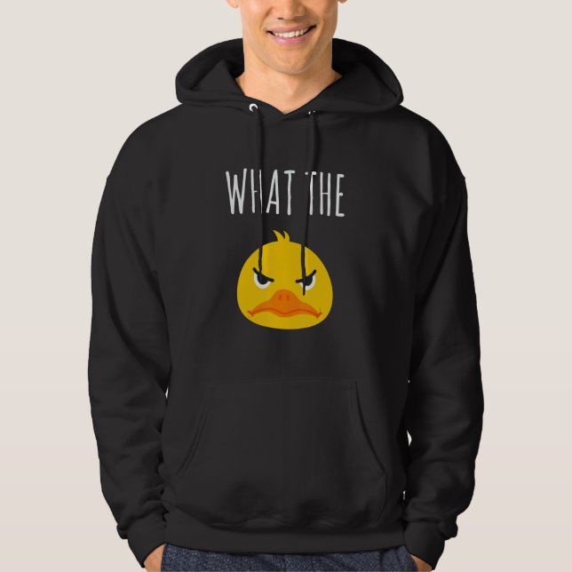 What The Duck Duck Morning Grouch Coffee Rubber Du Hoodie (Front)