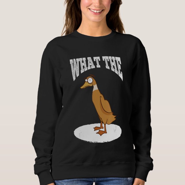 What The Duck Duck Morning Grouch Coffee Rubber Du Sweatshirt (Front)