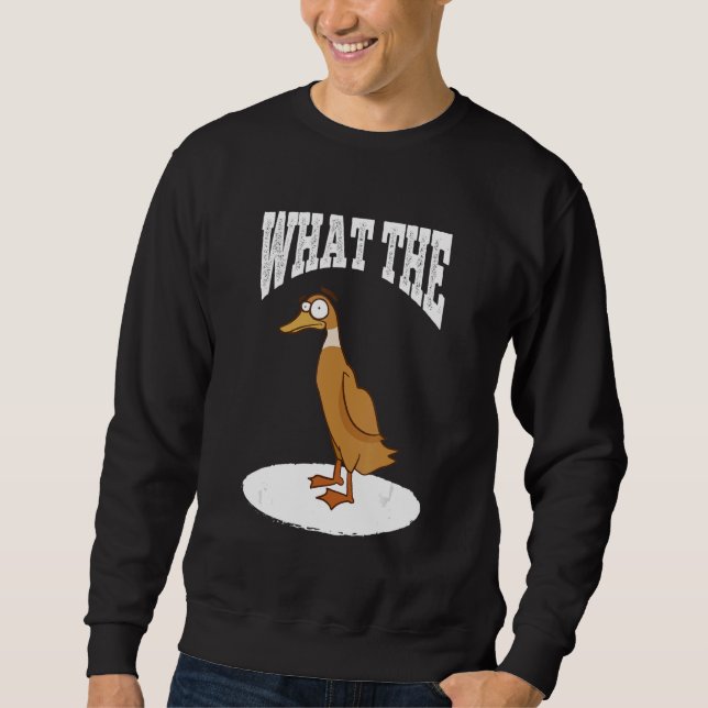 What The Duck Duck Morning Grouch Coffee Rubber Du Sweatshirt (Front)