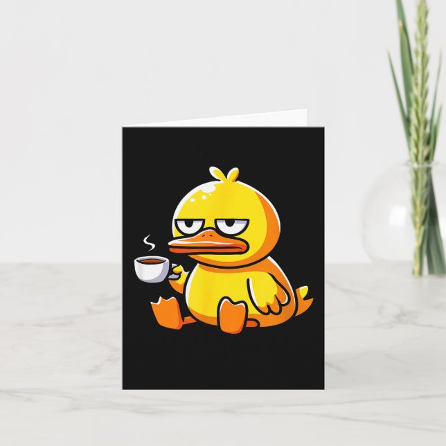 What The Duck Owner I Love Ducks Lover Funny Rubbe Card (Front)