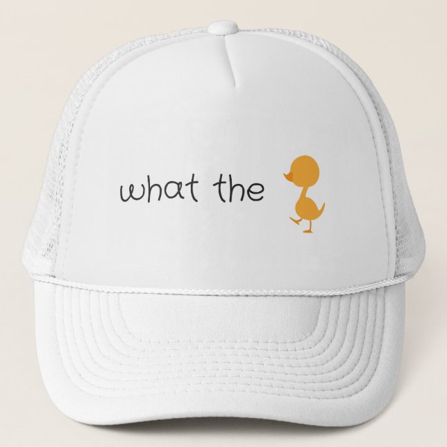 what the duck trucker hat (Front)