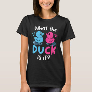 What the ducks is it Baby Gender reveal party baby T-Shirt