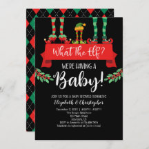What The Elf Christmas Baby Shower Announcement