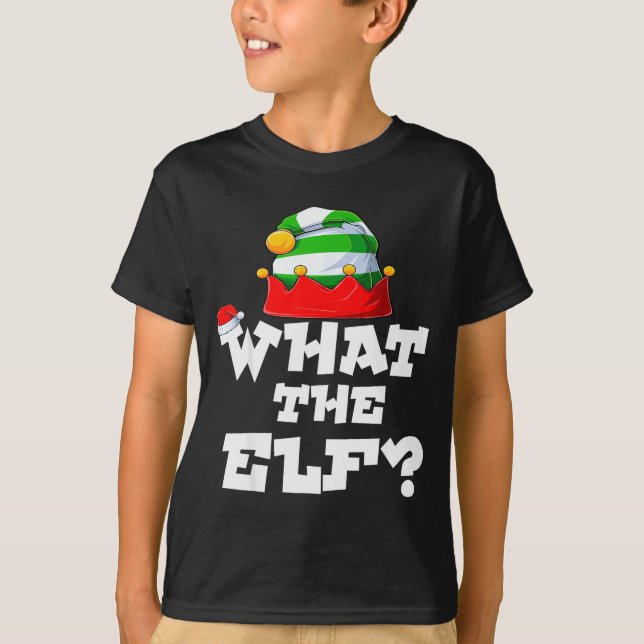 What The Elf _ Family Matching Christmas Group Paj T-Shirt (Front)