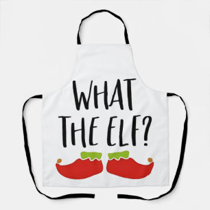 What the Elf Funny Christmas Elf Santa Claus  Apron