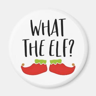 What the Elf Funny Christmas Elf Santa Claus  Magnet