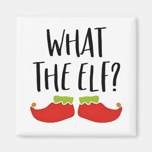 What the Elf Funny Christmas Elf Santa Claus  Magnet