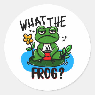 What the frog? classic round sticker
