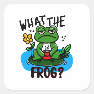 What the frog? square sticker
