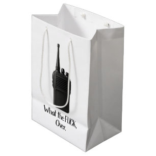 What The Fu*k Over Funny Walkie Talkie Icon Medium Gift Bag