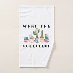 What The Fucculent Bath Towel Set