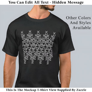What The Heck Hidden Message 142WB Modern Trendy T-Shirt