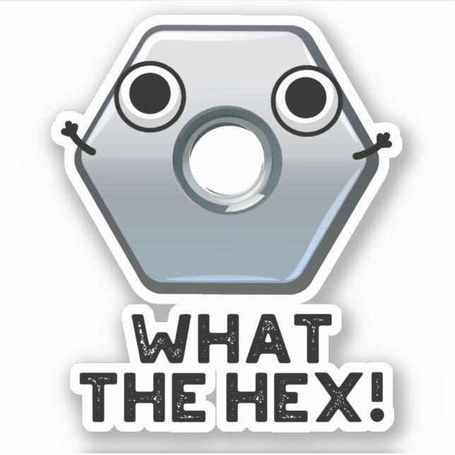 What The Hex Funny Hexagon Shape Pun  (Front)