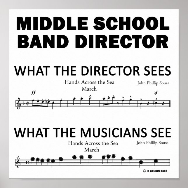 What the Middle School Band Sees Poster (Front)