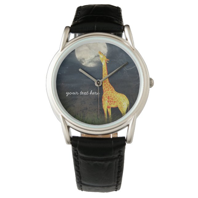 What the moon tastes like? Giraffe and Moon Watch (Front)