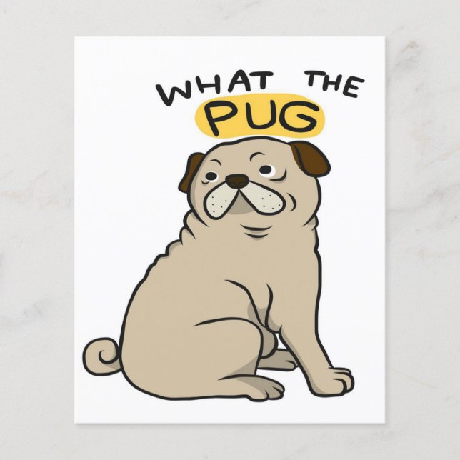 What The Pug Cute Fat Pug Flyer (Front)