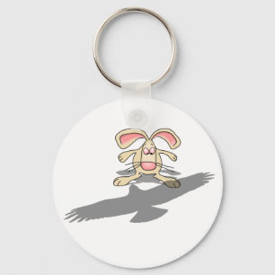 What the...? Rabbit Cartoon Keychain