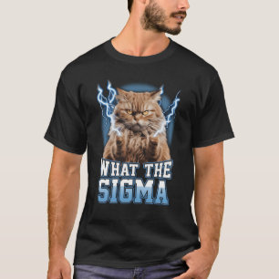 What The Sigma Cat Angry Lightning Meme Ironic Bra T-Shirt