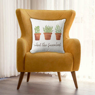 What the Succulent Watercolor Terracotta Plants Cushion