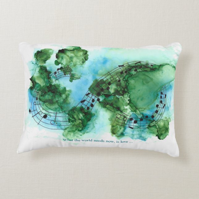 What the world needs now is love... decorative cushion (Back)