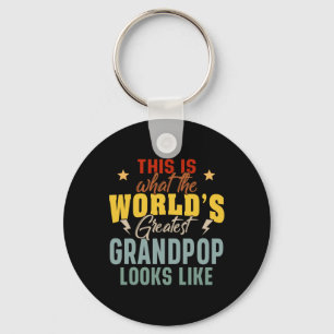 What The World's Greatest Grandpop Looks Like Fath Key Ring