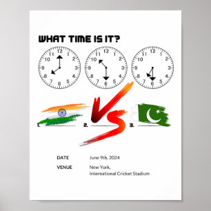 What Time Is India Vs Pakistan Cricket T20 New Yor Poster