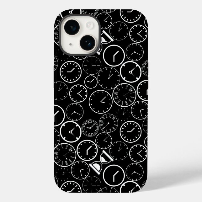 What time is it.b L Black BG Case-Mate iPhone Case (Back)