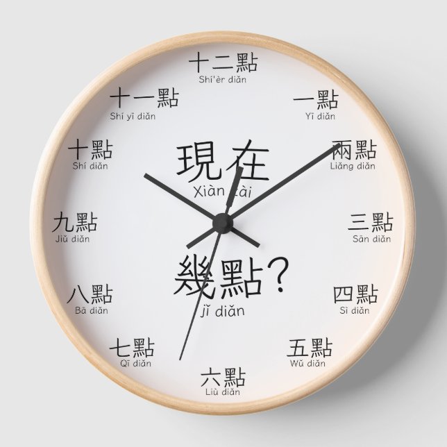 "What time is it?" Chinese Conversation Skills Clock (Front)