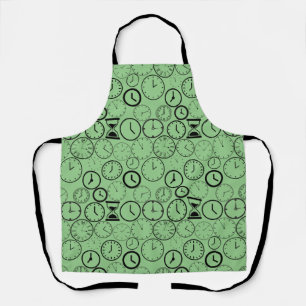 What time is it.wx4 L Green BG Apron