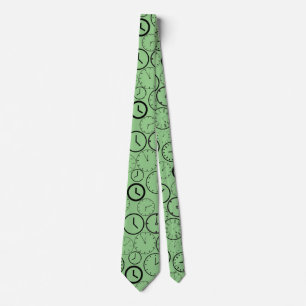 What time is it.wx4 L Green BG Tie